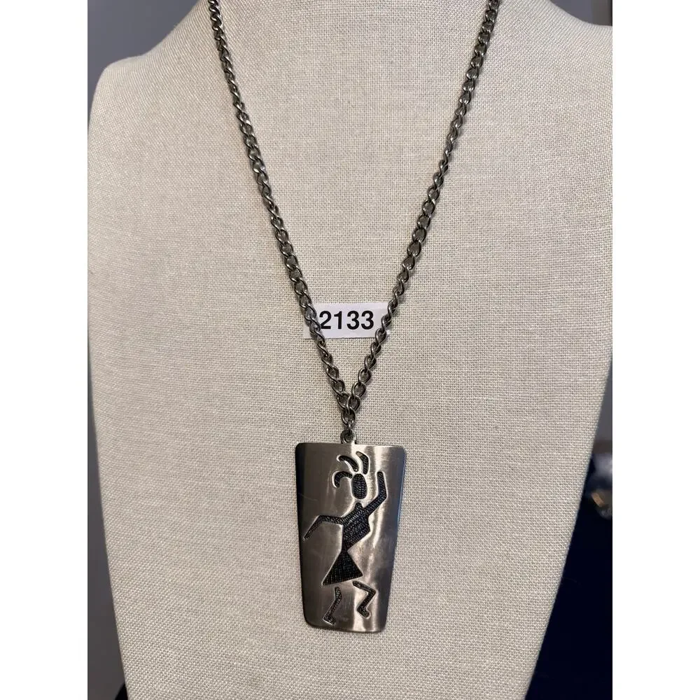 Vintage Florenta of California Kokopelli Necklace 24”